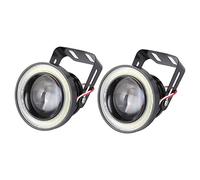 Fydun Luces Antiniebla LED de 3 Pulgadas Coche Angel Eyes Luz Antiniebla Brillo Alto IP65 a Prueba de Agua DC 12V Universal