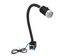 Fydun Luz de Trabajo LED de Cuello de Cisne Magnético 9W 24V Base de Aluminio Flexible con Accesorio Magnético para Uso en CNC, Torneado y Taller