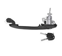 Fydun Manija de puerta exterior de coche, manija de puerta exterior de aleación de aluminio con llave delantera izquierda/derecha de repuesto 7M0837207B para asiento