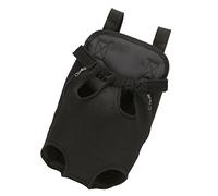 Fydun Mochila Transportadora para Mascotas Patas Ajustables hacia Fuera Fácil Ajuste Manos Libres Suave y Transpirable Bolsa Frontal para Mascotas para Perros Gatos Negro S para