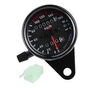 Fydun Moto Odómetro 1pc Indicador de velocímetro universal Señal dual Pantalla digital(Negro)