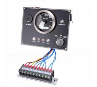 Fydun Panel Tacómetro para Barco, Medidor de RPM Marino de 0 a 3000 RPM con Alarma para Sobrecalentamiento del Motor, Presión de Aceite, Yates, Barcos, Lanchas Rápidas (Esfera negra CX9601-3K)