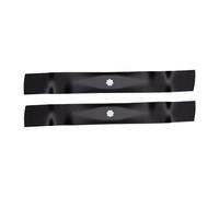 Fydun Paquete de 2 Cuchillas para Mantillo de 21-3/8 Pulgadas, Orificio Central en Forma de Estrella de 7 Puntas, 1/5 de Espesor con Revestimiento de Acero Al Carbono para Cortacésped