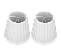 Fydun Paquete de 2 Pantallas de Tela con Clamp/Holder para Bombillas E14, Elegantes Pantallas para Lámparas de Mesa y Candelabro, Diseño Suave Al Tacto para Mayor Comodidad, Ideal para Decoración
