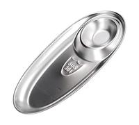 Fydun Plato para Refrigerios Dividido de Acero 304 Less - Plato de Especias Ovalado para Cámara, Fiestas Al Aire Libre y Uso Doméstico - Ideal para Condimentos, y Aperitivos (L)