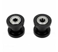 Fydun Rueda Guía del Tensor de Cadena de la Polea del Rodillo de Cadena, Juego de 8 Mm y 10 Mm con Rodamiento Reforzado para Motocicleta Dirt Bike ATV Mini Bike 110 125 140 160 Ml (BLACK)