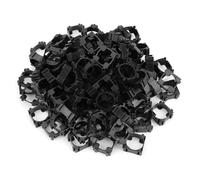 Fydun Soportes de batería, 100Pcs Soporte de batería de Iones de Litio Soporte de batería cilíndrica (Negro)