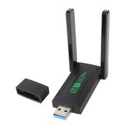 Fyearfly Adaptador WiFi USB, antenas duales, banda dual 5G/2.4G, 1300Mbps, USB 3.0, mejora la conectividad del portátil, solución de red inalámbrica estable