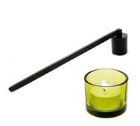 Fyearfly Apagador de Velas, Tubos de Metálicos para Velas, Apaga Velas Inoxidable con Mango Largo, Accesorio de Vela con Mango Largo para apagavelas en Forma de Tubo Recto de Acero Inoxidable (Negro)