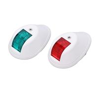 Fyearfly Boots - Luces de navegación, 2 unidades, DC12V-24 V, luces LED para barco, color rojo y verde para barcos marinos, yates (blanco)