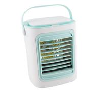 Fyearfly Enfriador de aire de mesa, 3 niveles, USB, luz colorida, silencioso, para oficina, dormitorio, camping, portátil