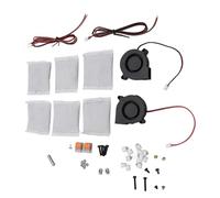 Fyearfly Filtros de carbón activado V6-R2, kit turbo dual 5015 para una rápida purificación del aire y eliminación de olores, actualización recargable compatible con VORON 2.4, unidades de impresión