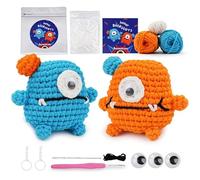 Fyearfly Häkelset für Anfänger, Amigurumi Starter Set mit Videoanleitung, ideal für Zuhause, Handarbeitszubehör