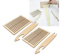 Fyearfly Juego De 2 Juegos De Telar, Madera DIY para Hacer Telar Educativo Interesante, Juego Tejido A Mano para Niños Adultos Principiantes Niños