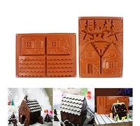 Fyearfly Juego de 2 moldes de silicona antiadherentes para hacer chocolates navideños, pasteles, galletas, hornear y decorar