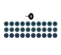 Fyearfly Juego de 31 piezas Disco de lijado Ruedas de papel de lija Accesorios industriales Torsión de alúmina Azul 2 pulgadas 50 mm