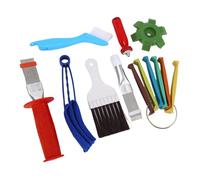 Fyearfly Juego de 6 piezas de limpieza de láminas de aire acondicionado para evaporador, condensador, refrigerador, cepillo de cepillo de acero inoxidable ABS