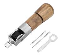 Fyearfly Lezna Coser, Punzón para Coser Cuero, Máquina de Coser de Cuero Herramienta de Cuero Hecho a Mano Aguja de la Mano de Coser con 2 Agujas de Repuesto