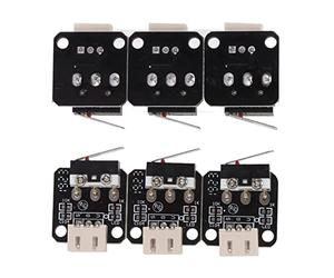 Fyearfly LS-3P-6PK - Interruptor de límite de 6 unidades para impresoras 3D, tope final de 3 pines con indicador LED para un alojamiento preciso, compatible con Ender 3, CR-10 Series y configuraciones