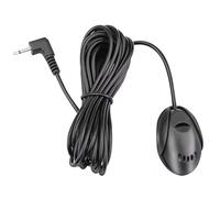 Fyearfly Micrófono externo para automóvil, micrófono de audio autoadhesivo para coche, conector jack de 3,5 mm, cable de extensión de 3 m, micrófono portátil de conducción, para radio de DVD de coche,