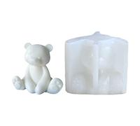 Fyearfly Molde de silicona de oso para hornear tú mismo, resistente al calor, crea pasteles de fondant y velas