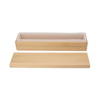 Fyearfly Molde de silicona para jabón con caja de madera, 2200 ml, resistente al calor para proyectos de bricolaje