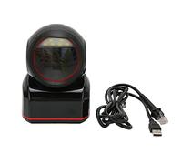 Fyearfly OmniScan - Escáner de código de barras 640, lector de código omnidireccional 2D/1D USB de escritorio con LED rojo para una rápida compra al por menor, lee desde pantallas de teléfono y