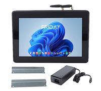 Fyearfly Panel De PC Industrial, 10.1in Panel De PC Industrial Monitor Inalámbrico Aleación Anti Interferencia IP65 Computadora Industrial Integrada A Prueba De Agua AC100-240V