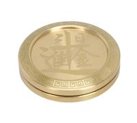 Fyearfly Rotación de latón Moneda de la suerte Juguete Forma redonda Fidget Sensorial Alivio del estrés Ansiedad Reducir el potenciador del enfoque para TDAH Autismo Adultos Niños Tamaño