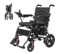 Fyearfly Silla de ruedas eléctrica 50311, silla de ruedas ligera plegable con enchufe de la UE, portátil y cómodo para interiores y exteriores