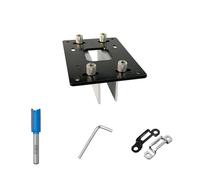 Fyearfly Soporte de ranura 2 en 1 para enrutador de carpintería, base de 65 mm con fresa, ranura precisa para montaje de gabinetes, armarios y muebles