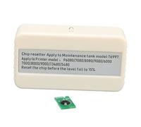 Fyearfly T6714 - Reiniciador de chip de tanque de tinta para mantenimiento de ahorro de costos, herramienta ABS duradera compatible con dispositivos de impresión P6080 7080 8080 9080 6000 7000 8000