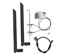 Fyearfly Tarjeta adaptadora WiFi 5G, doble banda 2.4G/5G 867Mbps, fácil de conectar y usar, interfaz PCIEx1, BT4.0, antena desmontable, aumenta la conectividad del PC