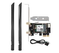 Fyearfly Tarjeta de red de antena dual, WiFi inalámbrica de 6ª generación, aumenta la velocidad y la estabilidad, compatible con Inel AX200, fácil configuración, conectividad mejorada