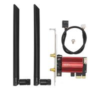 Fyearfly Tarjeta de red PCIe, adaptador WiFi de doble banda de 1200 Mbps, 2.4 GHz/5 GHz, Bluetooth 4.2, antena dual, transmisión sin problemas, compatible con Windows 7/8/10/11, fácil instalación