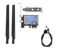 Fyearfly Tarjeta de red PCIE Bluetooth 5.3 AX1800 Dual Band PCIE WLAN adaptador 1800 Mbps WiFi 6 tarjeta 2.4 GHz / 5 GHz antena para PC de escritorio