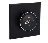 Fyearfly Termostato inteligente 5-35 °C ± 0,5 °C para calefacción por suelo radiante, 16 A, botón WiFi, color negro