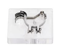 Fyearfly Troquel de corte de cuero con forma de pollo, molde de perforación de aleación de acero para bricolaje, 67 x 61 mm