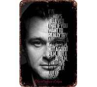 FYELVO Christopher Nolan - Póster de película retro divertido de metal, decoración de pared para el hogar al aire libre, 8 x 12 pulgadas