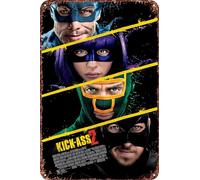 FYELVO Kick-Ass 2 - Cartel de metal para decoración de sala de estar, cafetería, letrero decorativo para pared, 12 x 8 pulgadas