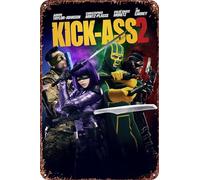 FYELVO Kick-Ass 2 - Cartel de metal para decoración de sala de estar, cafetería, letrero decorativo para pared, 12 x 8 pulgadas