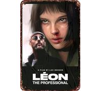 FYELVO Leon The Professional - Letreros de metal vintage retro para garaje, carteles de película, decoración de cueva de hombre, 20 x 30 cm