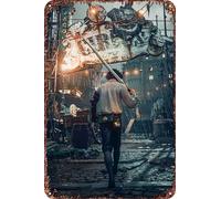 FYELVO Lies of p game - Póster de anime de lata para decoración de sala de estar, cafetería, letrero decorativo para pared, 30,5 x 20,3 cm