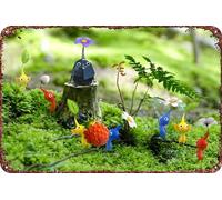 FYELVO Pikmin strategy and puzzle - Póster de anime de estaño decorativo para sala de estar, cafetería, letrero decorativo para pared, 30,5 x 20,3 cm
