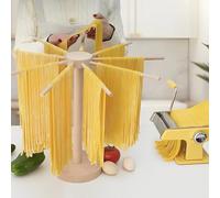 Fyeme Secador de pasta de madera de 40 cm de alto, plegable, fácil de montar, portátil, extraíble, fácil de limpiar, soporte para pasta casera, secado de espaguetis