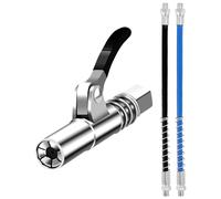 Fyfjur Acoplador De Pistola De Engrase con 2 Piezas De Manguera De 30cm para Boquillas De Engrase Estándar M6 M8 M10 M12 M14