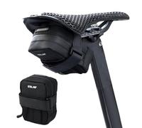 Fyfjur Mini Bolsa Sillin Bicicleta Carretera Impermeable, Compacto Portátil Bolsa Sillin Bicicleta Montaña Reflectante con Bolsillo de Malla para MTB Bici Carretera Plegable (11x8x4cm)