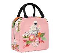FYFLNO Gibbon Monkey Eating Banana - Bolsa de almuerzo para mujer, bolsa térmica de apertura ancha, impermeable, a prueba de fugas, organizador de almuerzo térmico