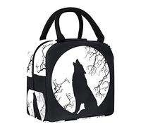 FYFLNO Wolf Howling at The Moon - Bolsa de almuerzo para mujer, bolsa térmica de apertura ancha, impermeable, a prueba de fugas, organizador de almuerzo térmico