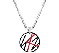 FYFLYMT Stray Kids Cadena Colgante de Acero Inoxidable Colgante de redondez de 2.5 cm con cadena de 60 cm Regalo de merchandising de ventilador de Stray Kids